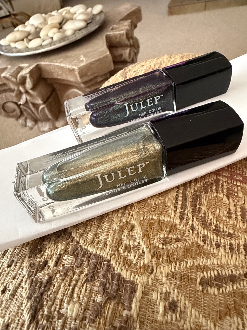 Julep Metallic Olive Green & Iridescent army green Nail Polishes